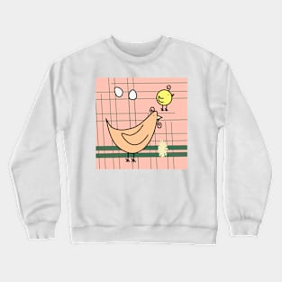 Hen lover egg easter spring Crewneck Sweatshirt